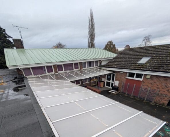 School roof clean