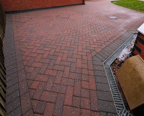 Block paved driveway